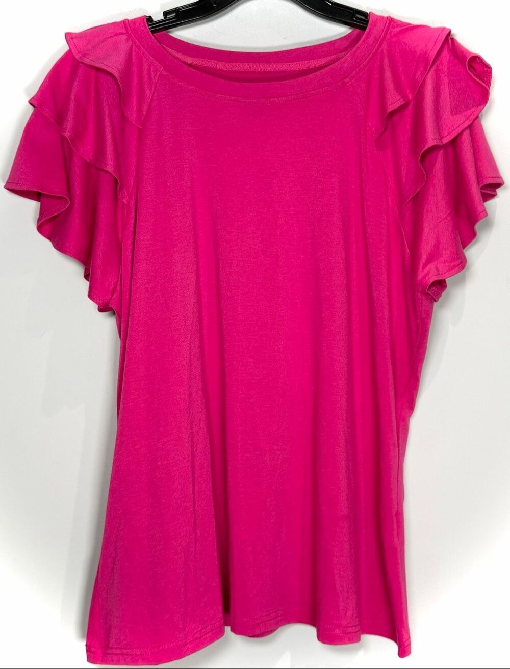 Pink ruffle tee shirt size 2xl